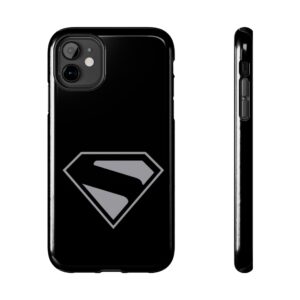Super S Shield Tough Phone Case — Rugged Black Protective Cover
