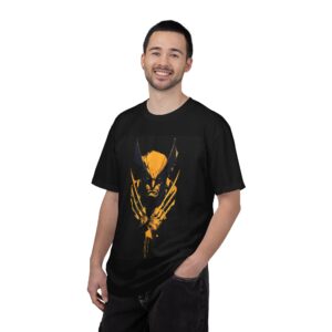 Wolverine Graphic T-Shirt — Yellow Wolverine Claw Artwork