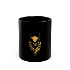 Wolverine Skull Black Mug — X‑Men Inspired 11oz/15oz Coffee Cup