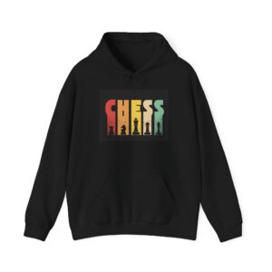Chess Retro Hoodie — Vintage Chess Pieces Graphic Sweatshirt