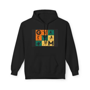 Gym Silhouette Hoodie — Retro Fitness Graphic Pullover
