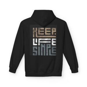 Keep Life Simple Hoodie — Vintage Geometric Graphic Pullover