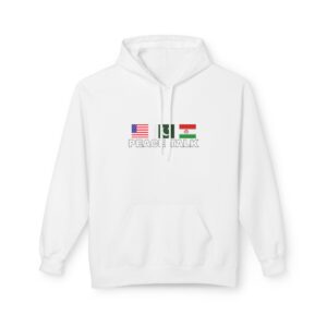 Peace Talks Hoodie — USA & India Flag Diplomacy Sweatshirt